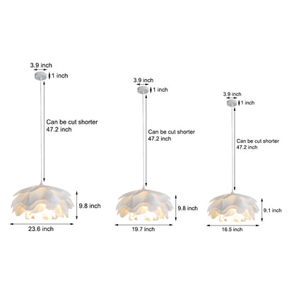 Versatile Acrylic Flower Pendant Lamp: Modern Design, 3-Step Dimming, Adjustable Hanging Cord