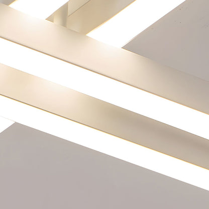 4-Light Modern Linear Parallax Ceiling Lamp LED Flush Mount Ceiling Light