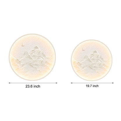 Nordic Moon Wall Sconce - Round Mountain Moon Decorative Painting Lamp