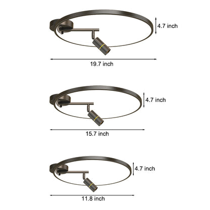 Circular with Adjustable Spotlights Three Step Dimming Modern Ceiling Lamp