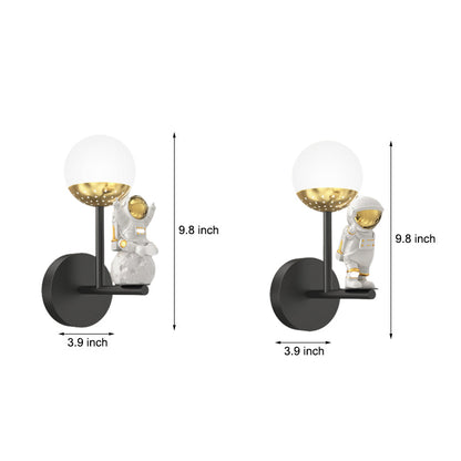 Moon Astronaut Decor Three Step Dimming Modern LED Wall Lights Fixture