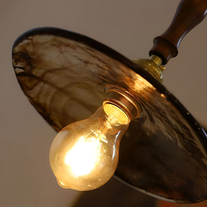 Circular Brown Glass LED 4W Creative Retro Island Lights Pendant Lights
