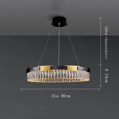 Siena Contemporary Crystal Light Fixture