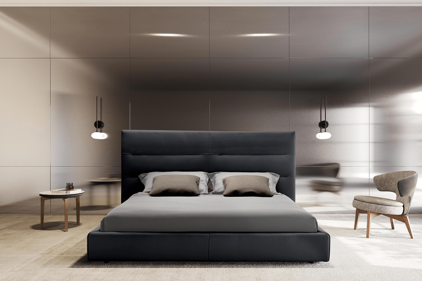 Sayonara Night King Bed - Black