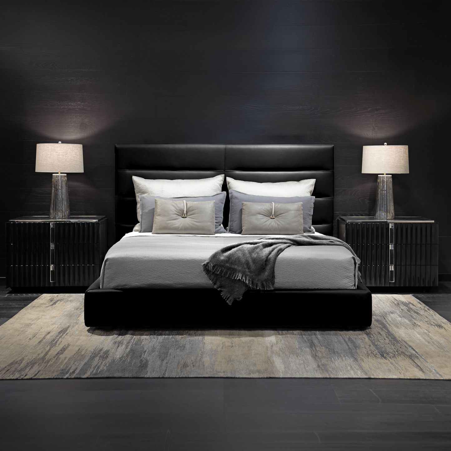 Sayonara Night King Bed - Black