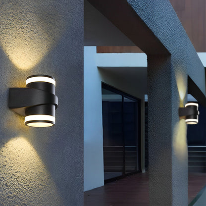 Round Up and Dawn Light LED Waterproof Black Outdoor Wall Washer Lights