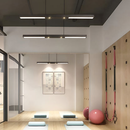 Rectangle Strip LED Black Modern Ceiling Lights Pendant Lighting