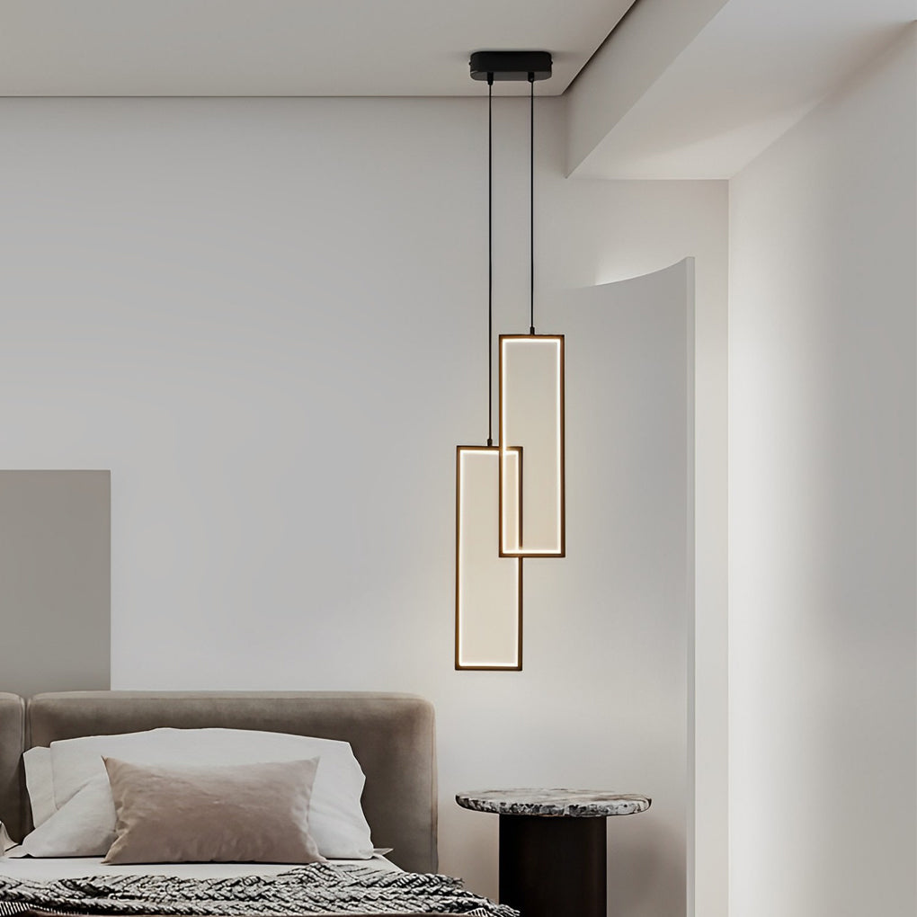 Mini Rectangular Three Step Dimming LED Minimalist Small Pendant Light ...