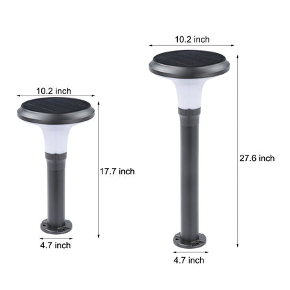Black Solar Lawn Bollard Light