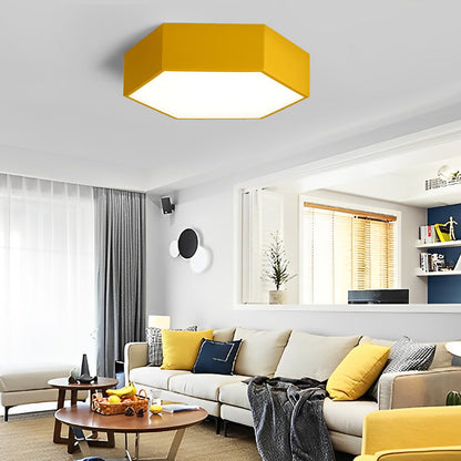 Geometric Shaped LED Wireless Control Modern Ceiling Lights Flush Mount Lighting