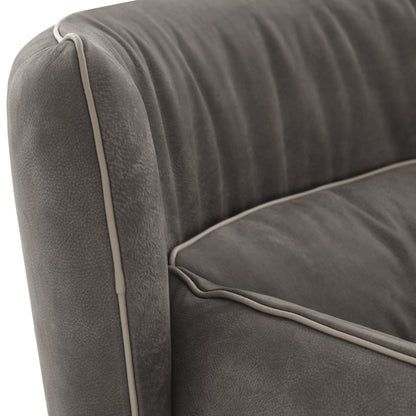 Tulip Swivel Chair - Taupe Leather