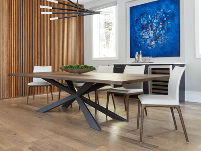 Spyder Dining Table - Walnut/Graphite/94.5