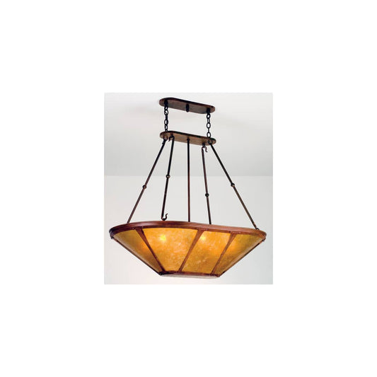 6 Light Pendant with Handmade Shade