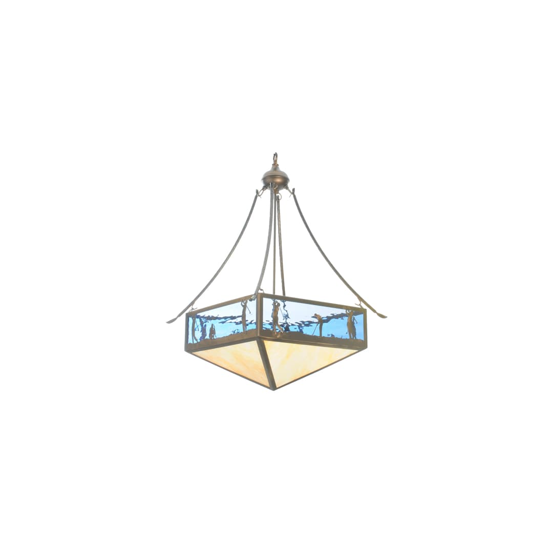 4 Light 31-1/2" Wide Pendant with Handmade Shade