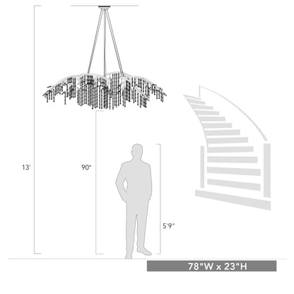 Autumn Twilight 24 Light 78" Wide Crystal Chandelier