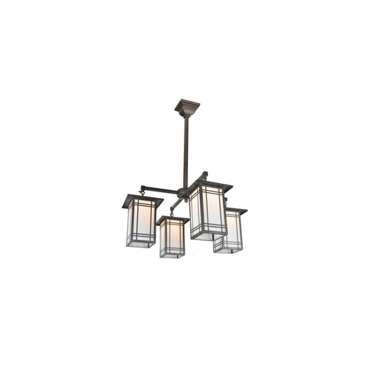 4 Light 33" Wide Pendant with Handmade Shade