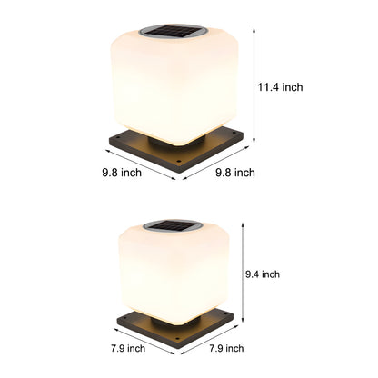 Waterproof Cube Outdoor LED Pier Mount Post Lamp for Garden