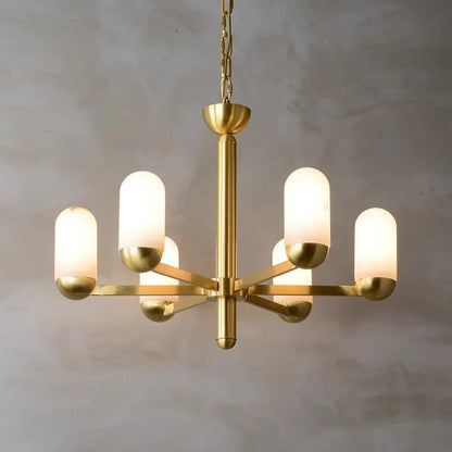 Moonshade Natural Marble Multi Light Chandelier