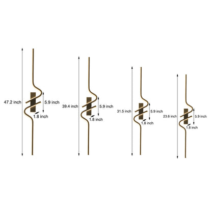 Minimalist Long Wave Aluminum Black Decorative LED Wall Lamp