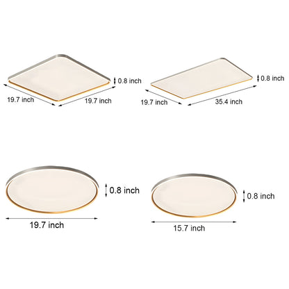 Brushed Gray Aluminum LED Ceiling Light