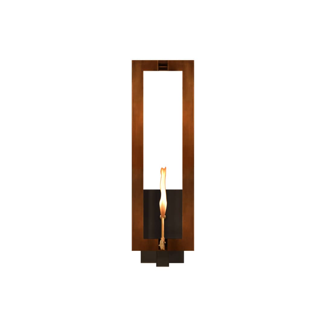 Aurora Copper 33" Tall Natural Gas Outdoor Wall Sconce