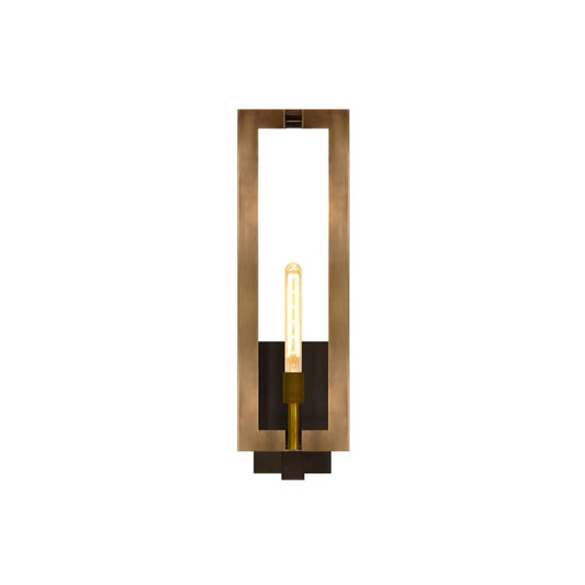 Aurora Brass 2 Light 33" Tall Electric Outdoor Wall Sconce