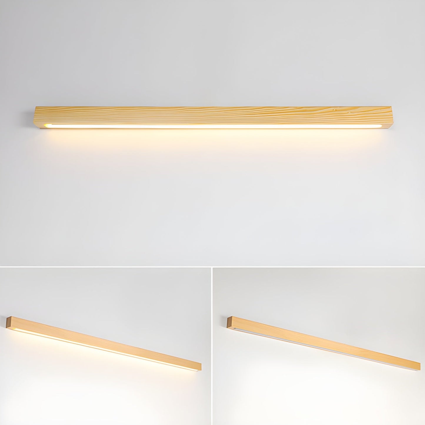 Arlo Linear Wood Lamp bracket Wall Light