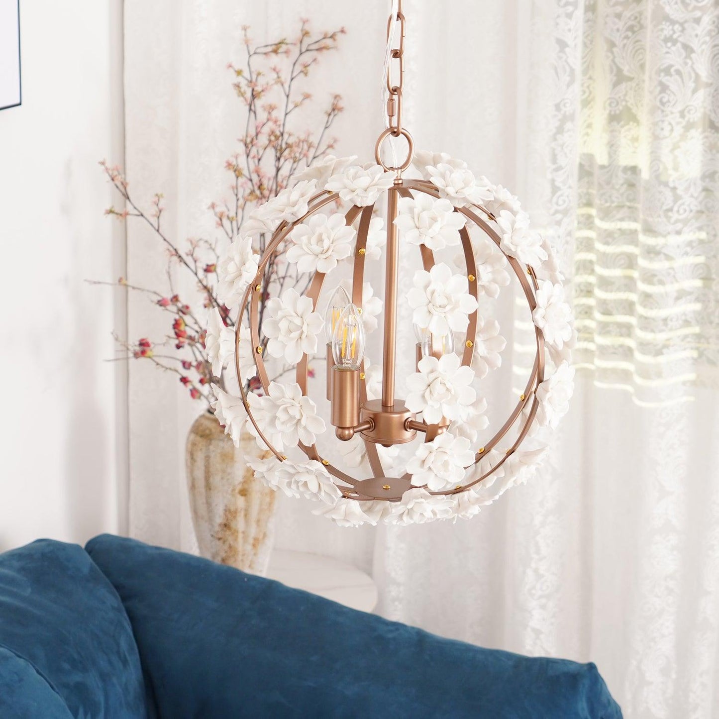 Bianca Floral Orb Ceiling fixture Chandelier