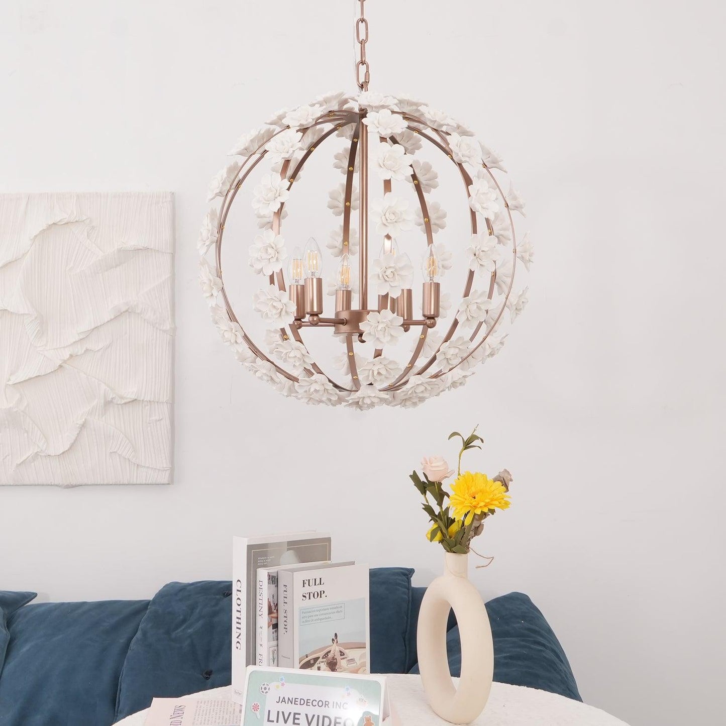 Bianca Floral Orb Ceiling fixture Chandelier