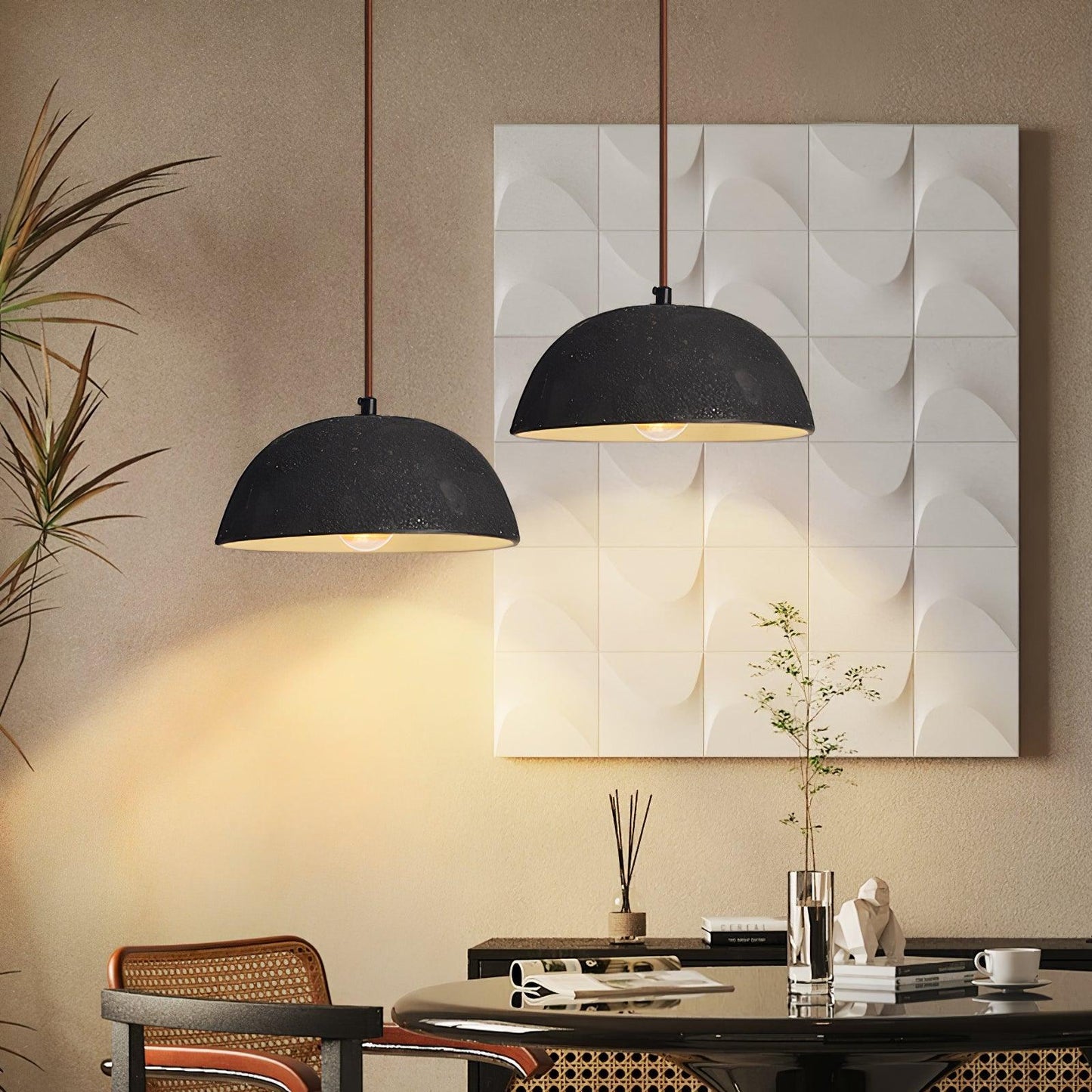 Black Arch Ceramic Ceiling light fitting Pendant Lamp