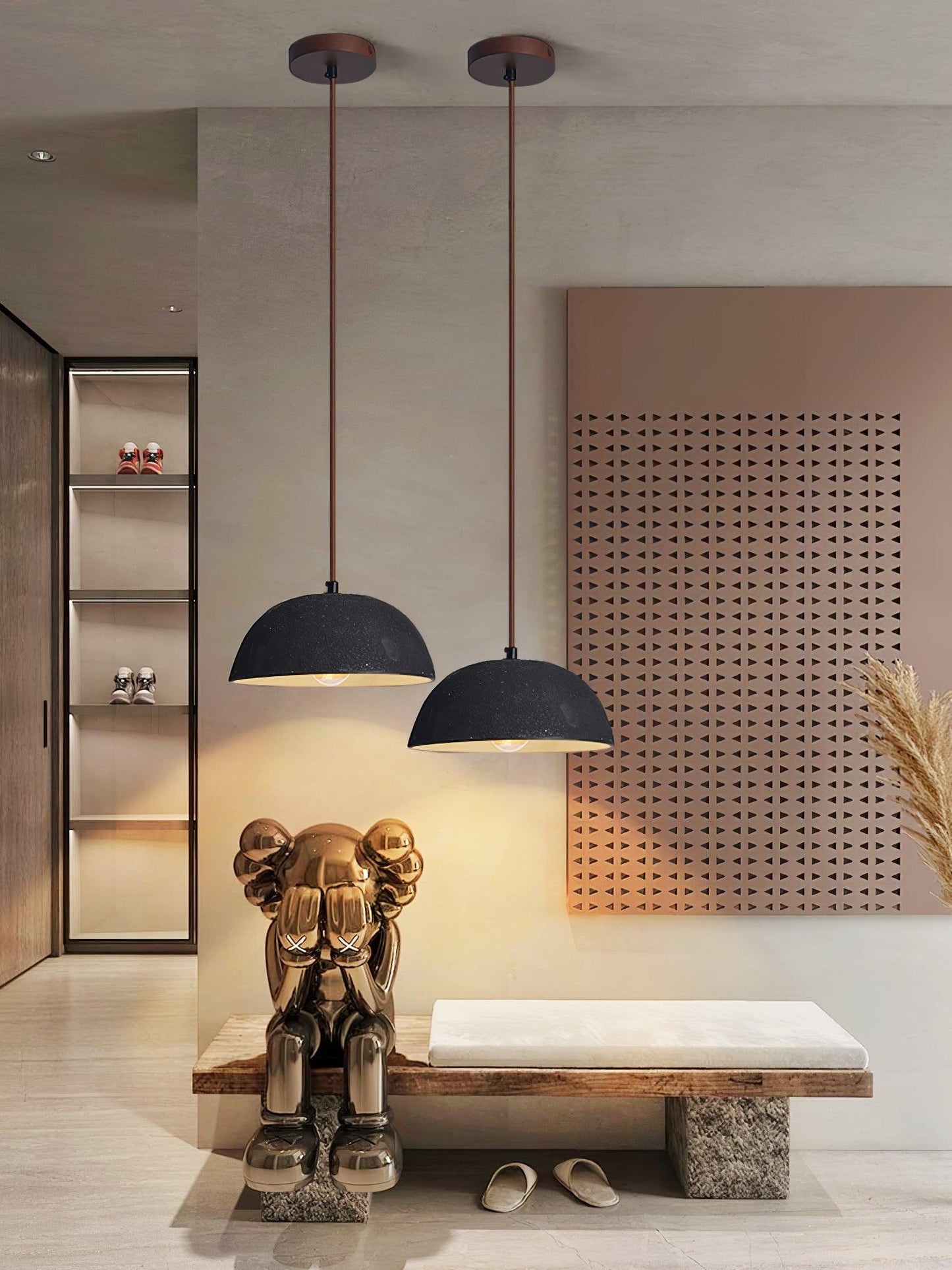 Black Arch Ceramic Ceiling light fitting Pendant Lamp