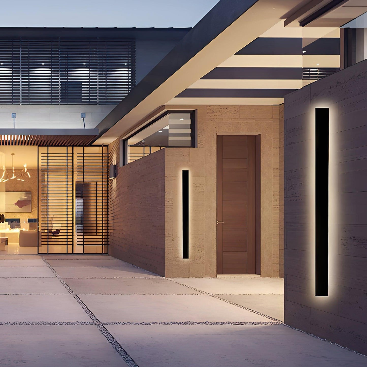 Long Strip Solar Patio light Outdoor Sconce