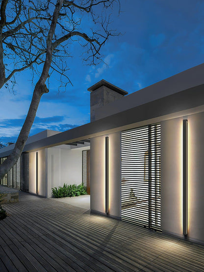 Long Strip Solar Patio light Outdoor Sconce