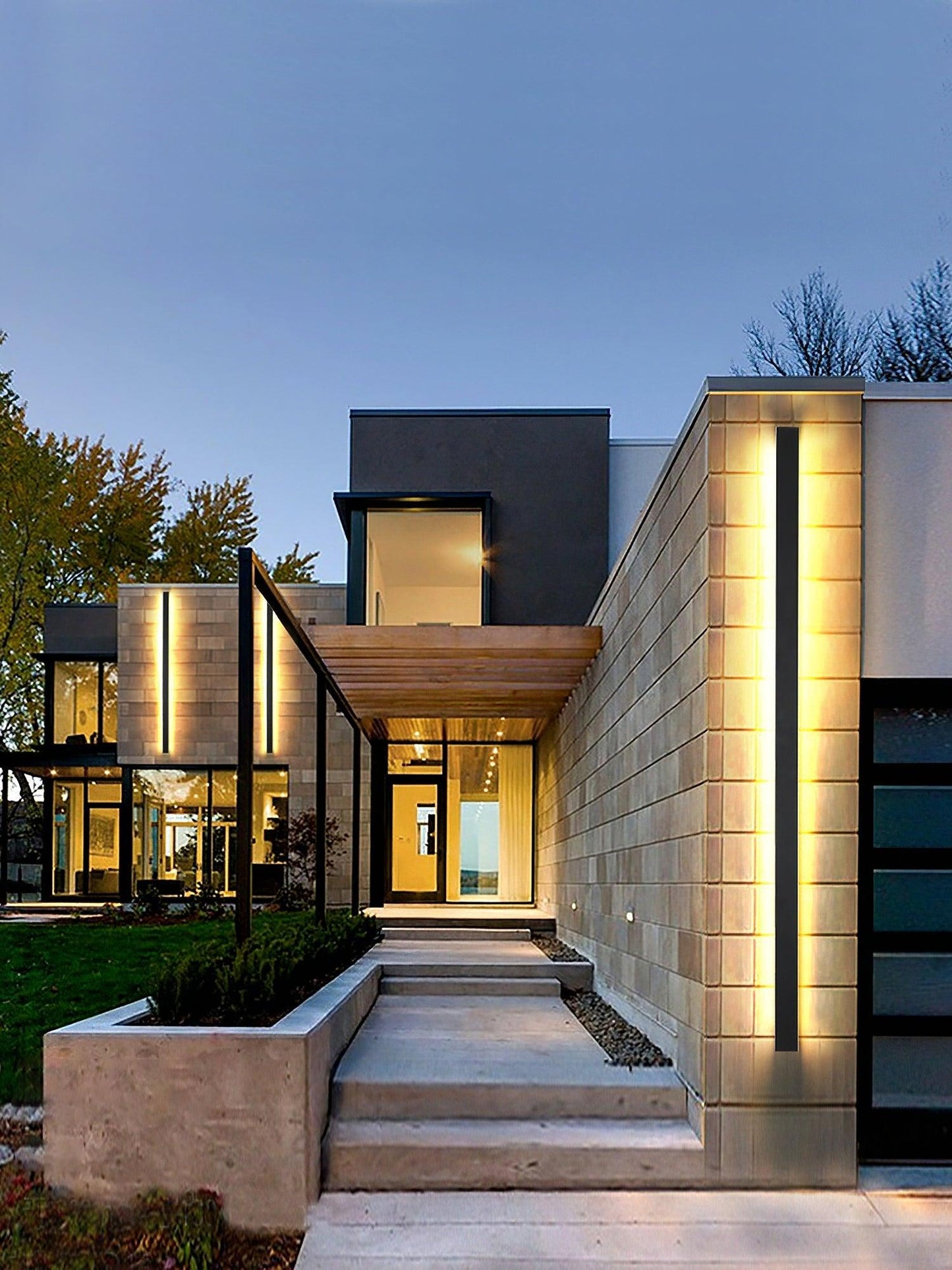 Long Strip Solar Patio light Outdoor Sconce