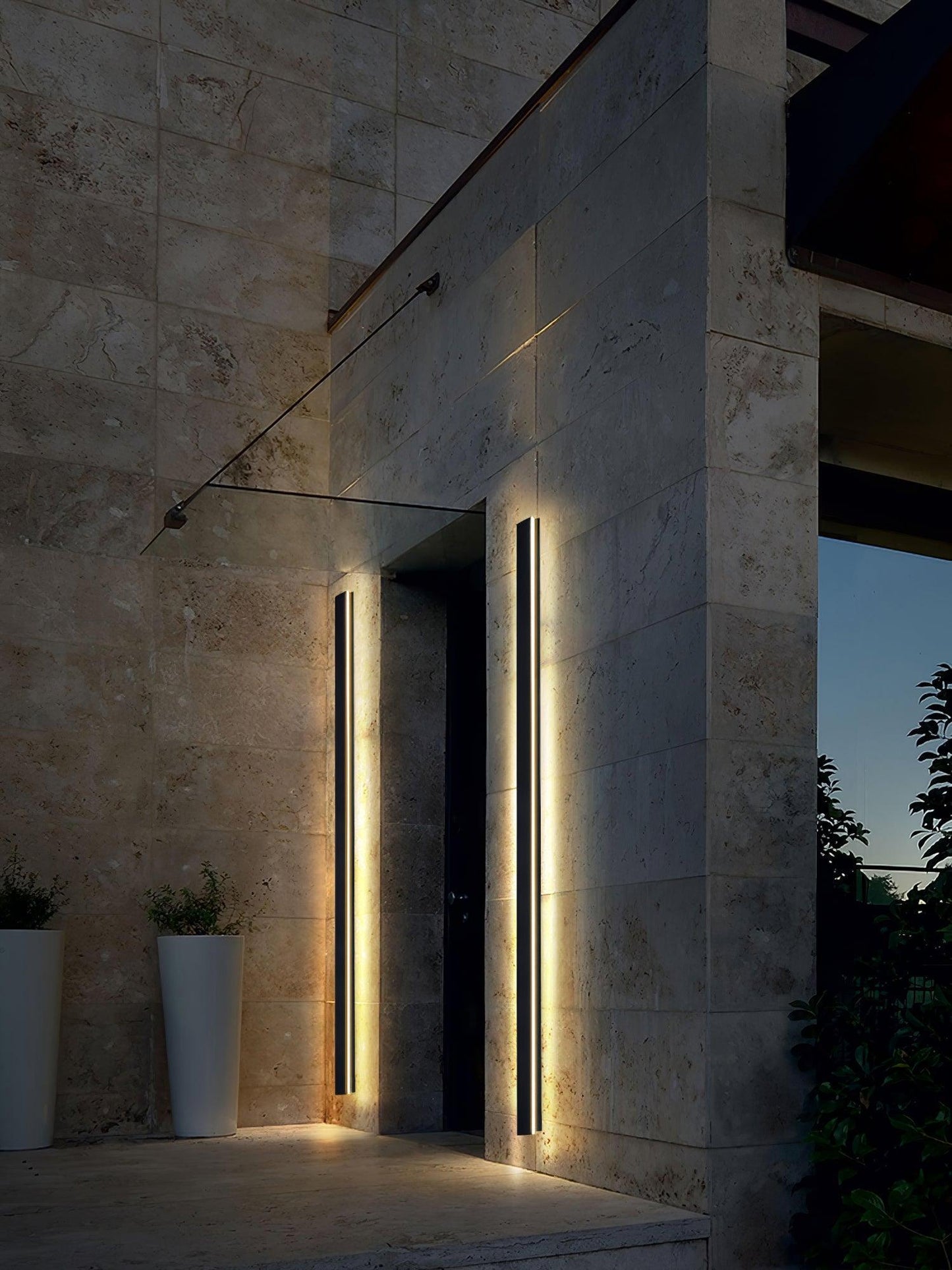 Long Strip Solar Patio light Outdoor Sconce