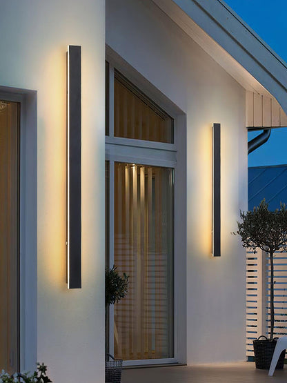 Long Strip Solar Patio light Outdoor Sconce
