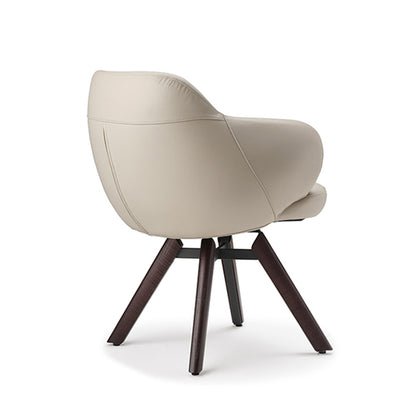 Bombe Swivel Chair - Burned Oak