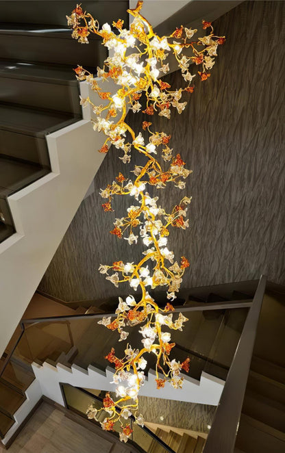 Brass Maple Branch Pendant light Chandelier