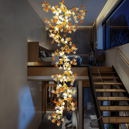 Brass Maple Branch Pendant light Chandelier