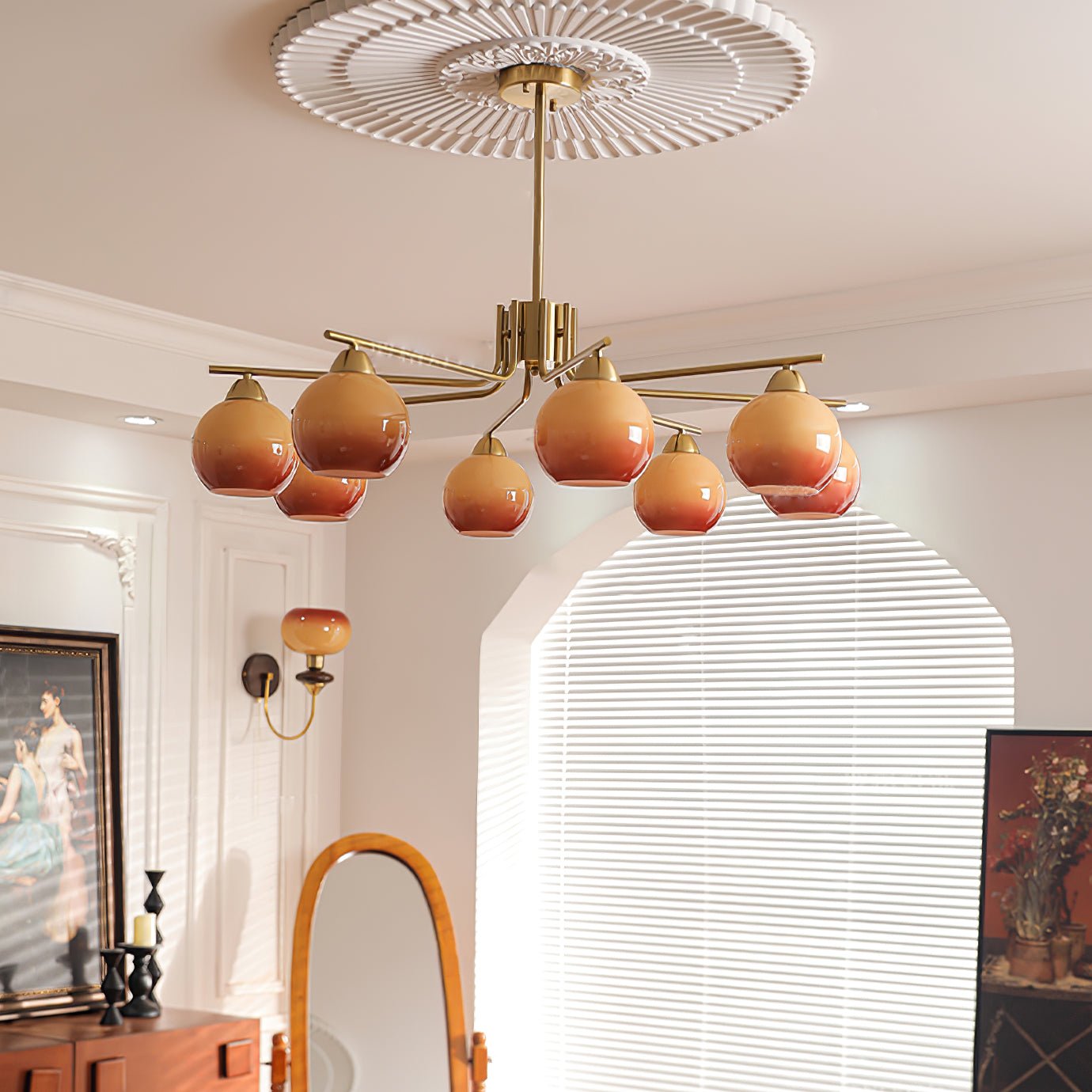 Caramel Sphere Ceiling fixture Chandelier