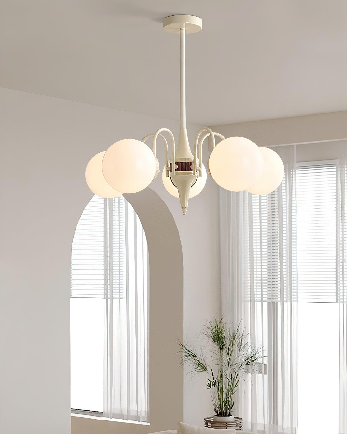 Cream Ball Electrolier Chandelier
