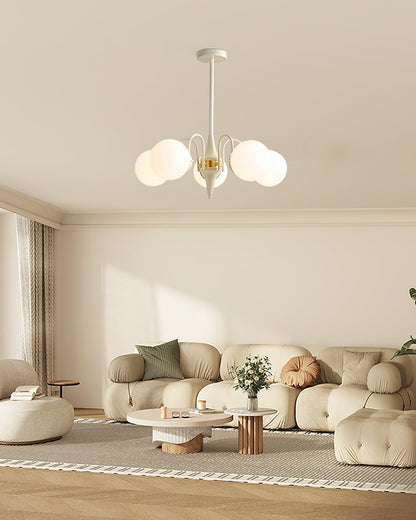 Cream Ball Electrolier Chandelier