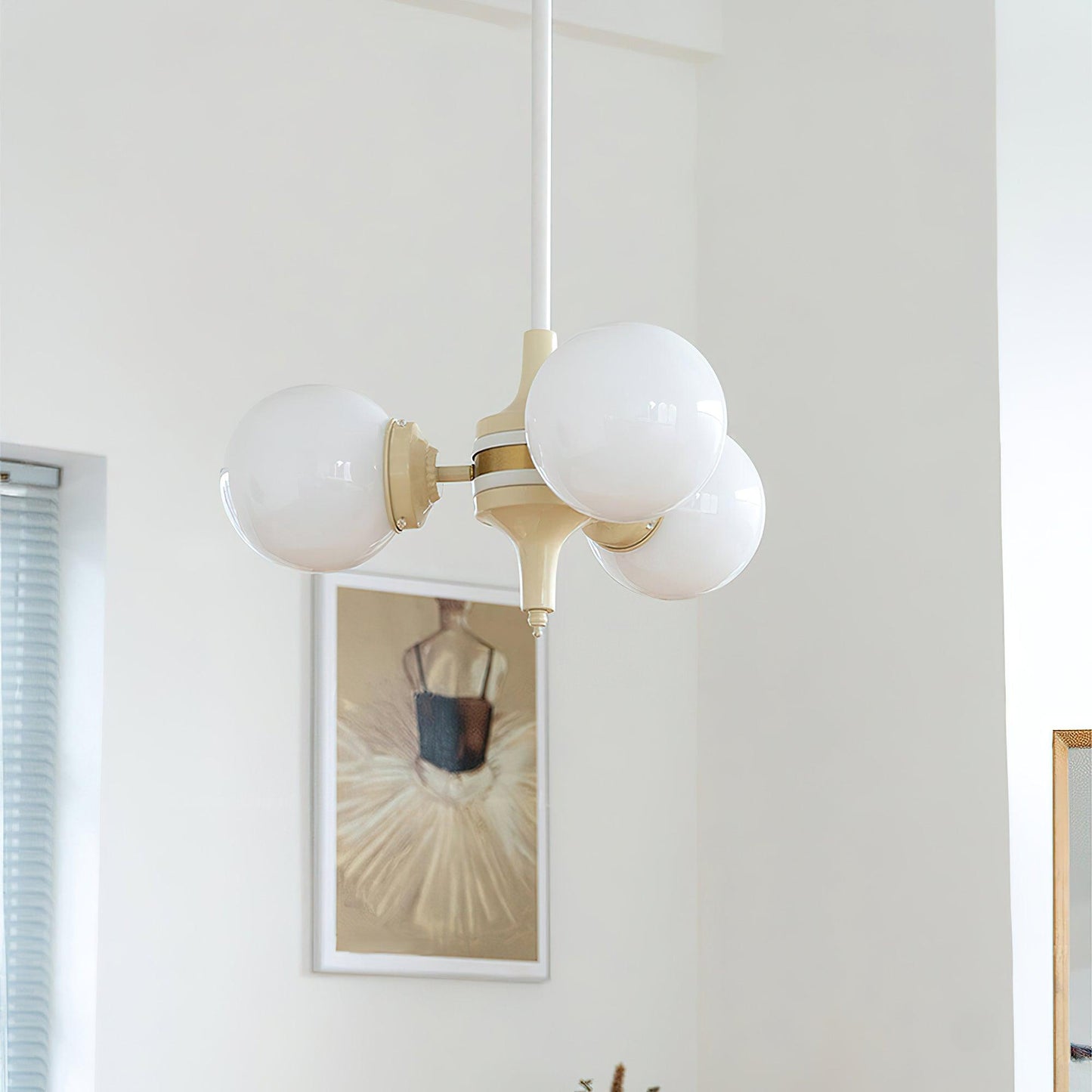 Cream Ball Electrolier Chandelier
