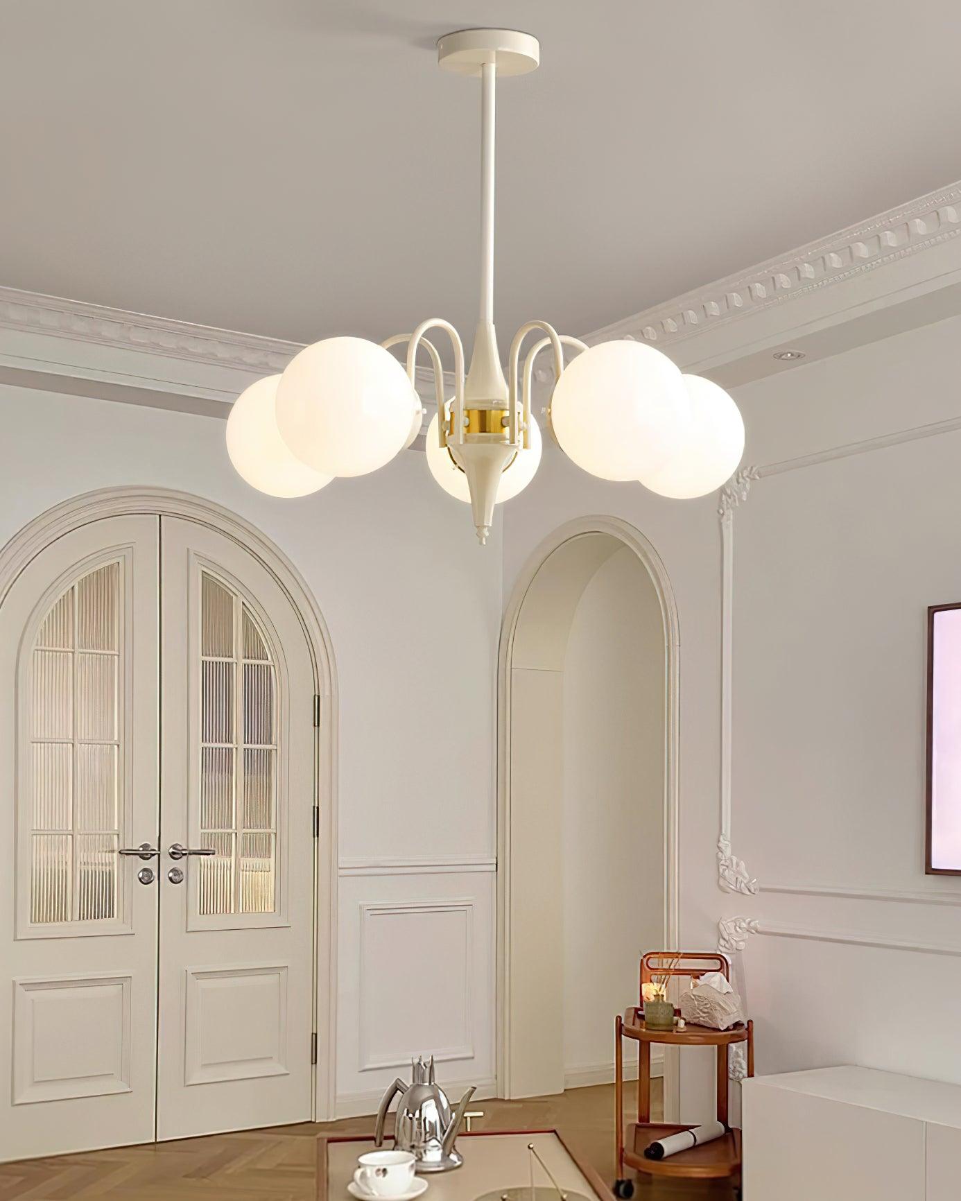 Cream Ball Electrolier Chandelier