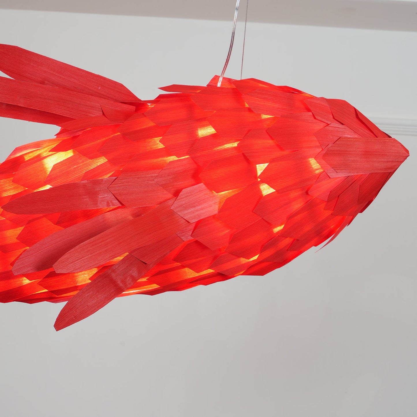 Crimson Swirl Koi Pendant light Chandelier