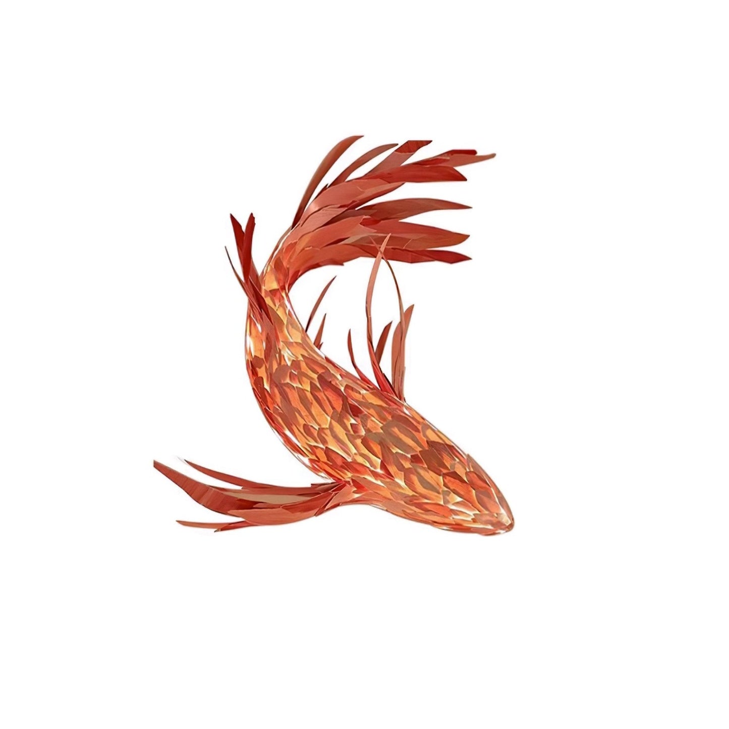 Crimson Swirl Koi Pendant light Chandelier