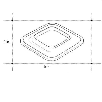2 Light Square Flush Mount Ceiling Light LED Light
