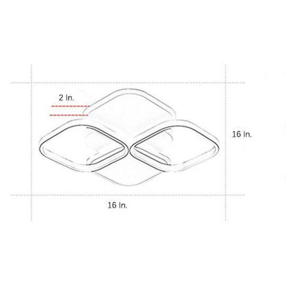 Overlapping Squares LED Modern Ceiling Light Flush Mount Lighting