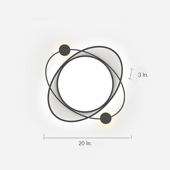 LED Geometric Shapes Circle Dimmable Flush Mount Lights with Remote Control