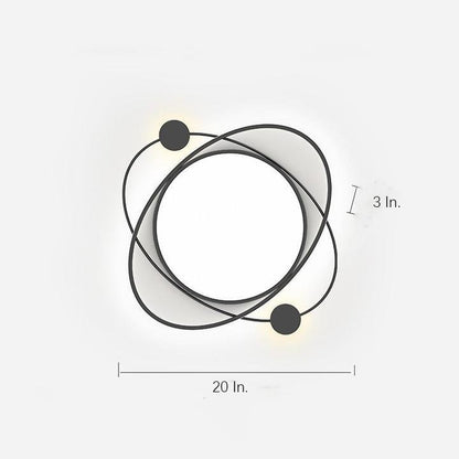 LED Geometric Shapes Circle Dimmable Flush Mount Lights with Remote Control